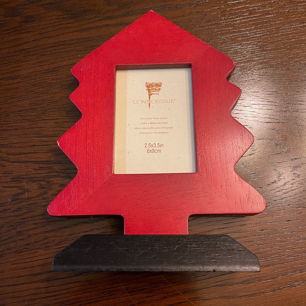 Red Christmas Tree Photo Frame